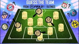 GUESS THE TEAM FROM FIFA 21 RATINGS ⚽ FOOTBALL QUIZ