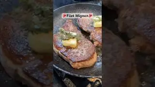 🥩Pan seared Filet Mignon ‼️YUMMY‼️#filetmignon #steak #foodie #foodshorts #viralfood #food #recipe