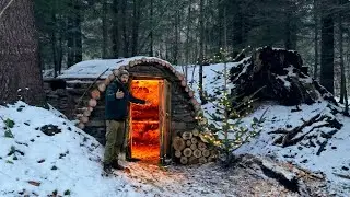 Building a Stone Shelter Design + Build: Extreme Winter Camping & Survival
