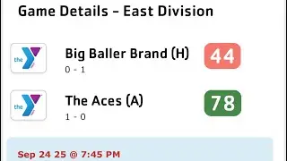 Aces v Big Baller Brand x 9/24/25