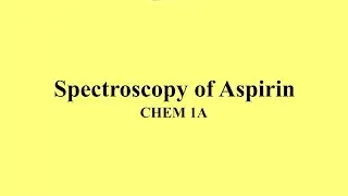 Spectroscopy of Aspirin Using Volumetric Techniques
