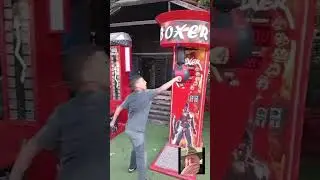 Kid Misses the Punchball and Punches the Machine Instead 😂🥊