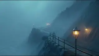 japanese chill lofi dreamy relaxing music for study sleep peaceful ambience | Fogbound Shore Path