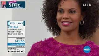 Colleen Lopez Sheer Fringe Top with Cami