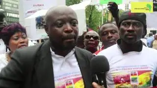 Ghanaian Group Stage Anti-Mahama Protest At The UN