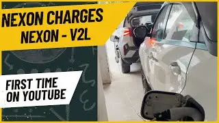 Nexon EV charging Nexon EV First time ever on Youtube via V2L