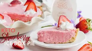 Keto Strawberry Ice Box Pie