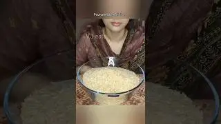 Asmr raw rice eating || Poonam basmati raw rice || Long grain rice 🌾 #viralshort #shortvideo #fyp