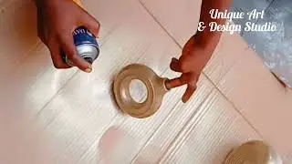 DIY Golden Donut vase using spray paint