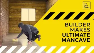 Check out this transformation 🔥 from an unused space, to a rustic man cave all in just one week 👌