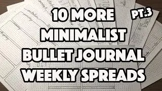 Bullet Journal Weekly Spreads Pt. 3 | MINIMALIST | PLAN WITH ME