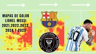 Mapas de calor Lionel Messi desde el 2021 hasta el 2025 🏆⚽ Barca,Inter Miami y Selecci&oacute;n Argentina