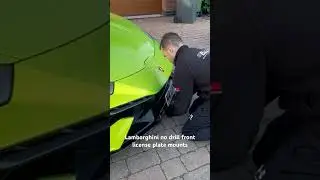 #lamborghinihuracan  #lamborghini with the no drill front license plate mount being fitted