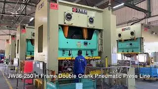 JW36-250 Ton H Frame Double Crank Pnumatic Press Line