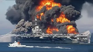 Today! The largest US aircraft carrier was destroyed by a Russian SU-57 pilot in the Black Sea.