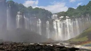 Kalandula Falls River Full HD - 1 HOUR of Waterfall in Angola - Relaxation Sounds - JustRelaxing -