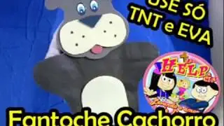 Fantoche cachorro em TNT e EVA
