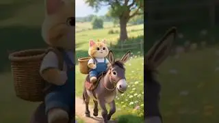 cat and donkey friendship #shorts #cat #cartoon #funnyvideo #trendingshorts