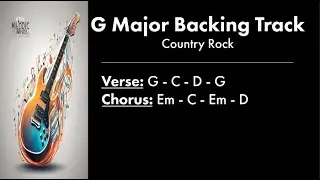 G Major Backing Track | counrty rock | Guitar Jam Track in G | Practice Major Scales & Melodies