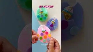 super easy felt egg pouch! #eastercrafts #easteregg #treats #feltcrafts #easter #easterdiy #easygift