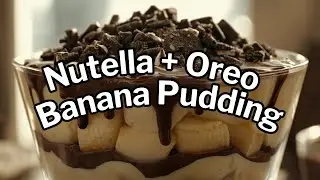  Snowed-In Nutella Banana Pudding with Oreos – Magnolia Bakery Copycat Gone Wild | #magnoliabakery 