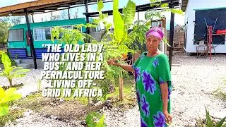 African American builds a Tiny House using a bus in Africa Tanzania