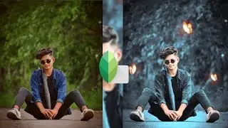 Snapseed photo editing background lighting Blue colour🎨| Snapseed Background Colour Change editing✅😱