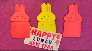 Rabbit Origami Envelope For Chinese New Year 2023 design by MommyRose Craft