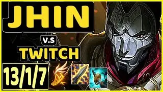 JESKLA (JHIN) vs TWITCH - 13/1/7 KDA BOTTOM ADC CHALLENGER GAMEPLAY - EUW