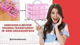 🔥 Unboxing & Review | Drunna Transparent 18-Grid Organizer Box 🎁✨ #shorts