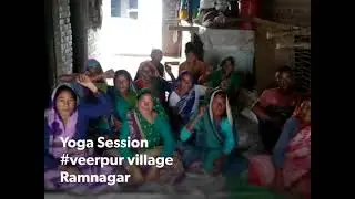 YOGA session Veerpur Village Ramnagar Uttarakhand Bhuksa Tribe Learn Yoga AyushmanBharat Hwc #shorts