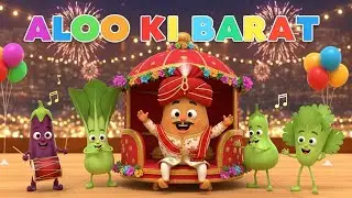 Aloo Ki Nikli Baraat 🥔 | Funny Vegetable Wedding Song for Kids | HAPPYLAND RHYMES