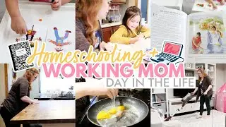 SPEND THE DAY WITH ME 👩&zwj;🦰 | Productive DITL Homeschool + Work | COOK + MEAL PLAN + HOMESCHOOL + WORK