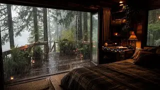 Gentle Rainfall in a Forest Bedroom | Peaceful Rain Sounds for Deep Sleep