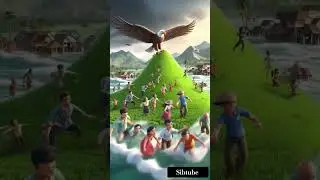 Eagle 🦅 The saviour 🙏🪈 🦚✨ #cartoon #music #song #flute #love #god #bhakti #anime #ai #animation