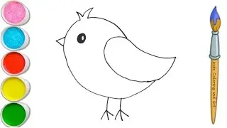 🐔 Draw chick || Chicken || Hen chicken 🐔 Step by Step | Farm Animals Drawings for kids