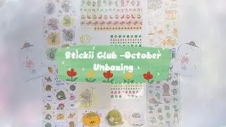 ✨🌙 stickii club unboxing | October cute pack ✨🌙
