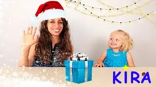 Kira and Mommy turn on summer into winter / Opening Hatchimals Christmas Calendar
