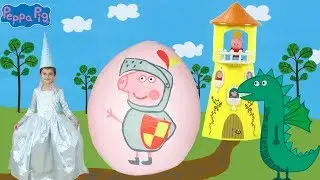 Peppa Pig English Episode Princess Peppa & Sir George the Brave Egg Toy Surprise Opening