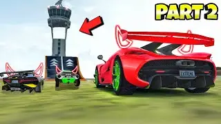 All Angry Cars Jump Intro The Tower Hole😱 || Part 2|| Extreme Car Driving Simulator🔥||