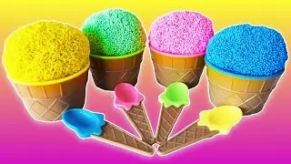 Play Foam Surprise Eggs Toys Ice Cream Cups Disney Princess My Little Pony Super Mario for Kids