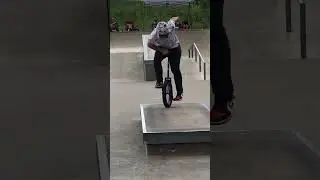 Crazy street unicycle trick!