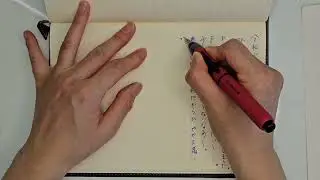 プラチナ万年筆 キュリダス デプス レッド M、、、ひたすら書く(BGMなし)