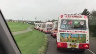 Candy IceCream van. World record longest convoy 2018.  Chimes