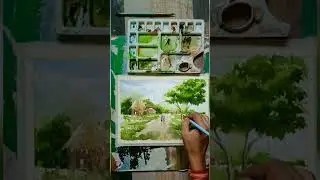 #watercolorpainting #shorts #youtubeshorts #ruralart #ArtisticAnupam
