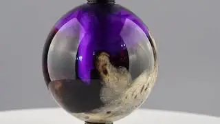 B2 Hookah F-22 Orb Purple Clouds Over Mountains, a Precious Cut Collection 1 of 1 Hand Made in USA