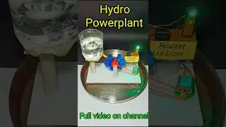 How to make hydro powerplant working model #shorts #shortvideo #short #hydropower #diy