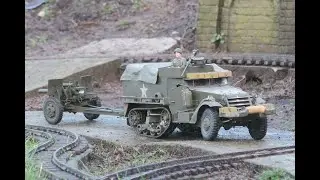 Torro M3 Halftrack (ex M16) + M1A2 Howitzer RC 1:16 Tank