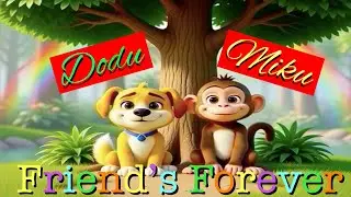 Monkey & Dog Cute Friendship  🐶 bring a joyful kids poem, @Rajnish11129 #MonkeyAndDog #kidsrhymes