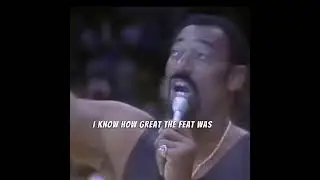 Wilt Chamberlain's Speech to Kareem when he broke his record